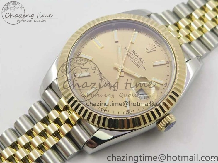 Best Bracelet Dial WWF Stick 126333 Edition 41 Makers YG Jubilee DateJust Wrapped Gold Wrapped SS SS A2836 on YG 0410